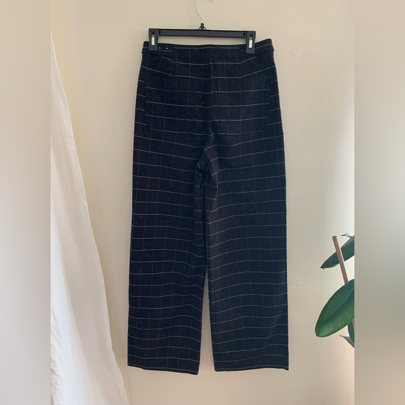 Madewell Slim Wide leg pants in black speckled windowpane size 27 - Picture 11 of 16